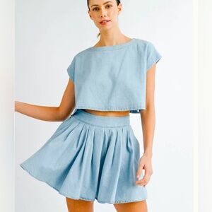 Light blue denim set. Worn once